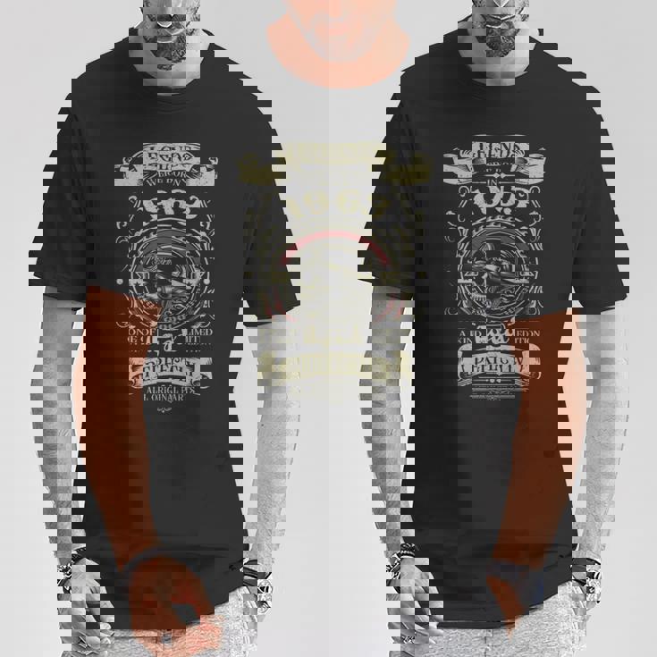 1963年 還暦 バイカー バイク レジェンド 誕生 長袖tシャツ Tシャツ 面白い贈り物