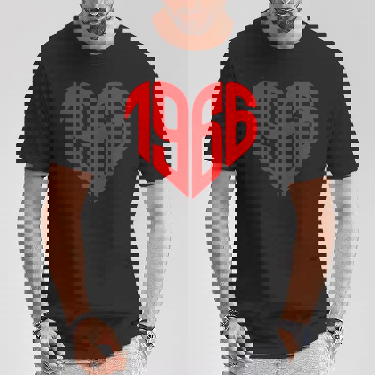 1966 ハート ヴィンテージ 1966年製 ハート型 還暦祝い Tシャツ 面白い贈り物