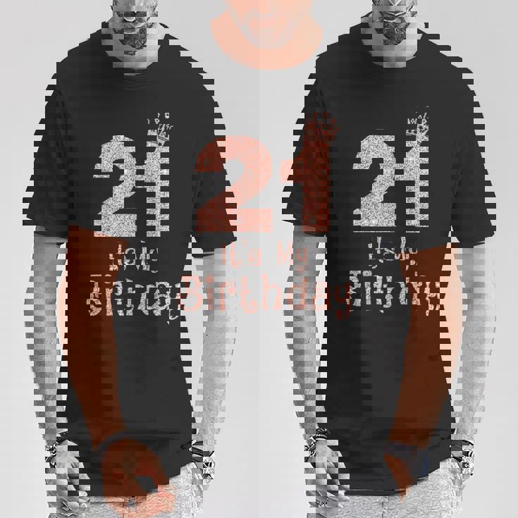21 It's My Birthday 21歳 Happy 21歳の誕生日 女の子 Tシャツ 面白い贈り物