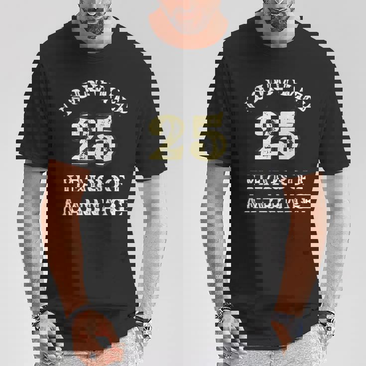 25 Years Of Marriage For ギフト 結婚25周年記念 Tシャツ 面白い贈り物