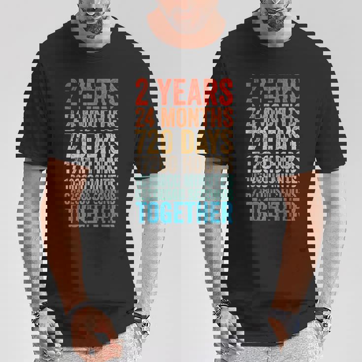 2年目の記念日 彼 彼女 カップル 2回目の結婚 Tシャツ 面白い贈り物