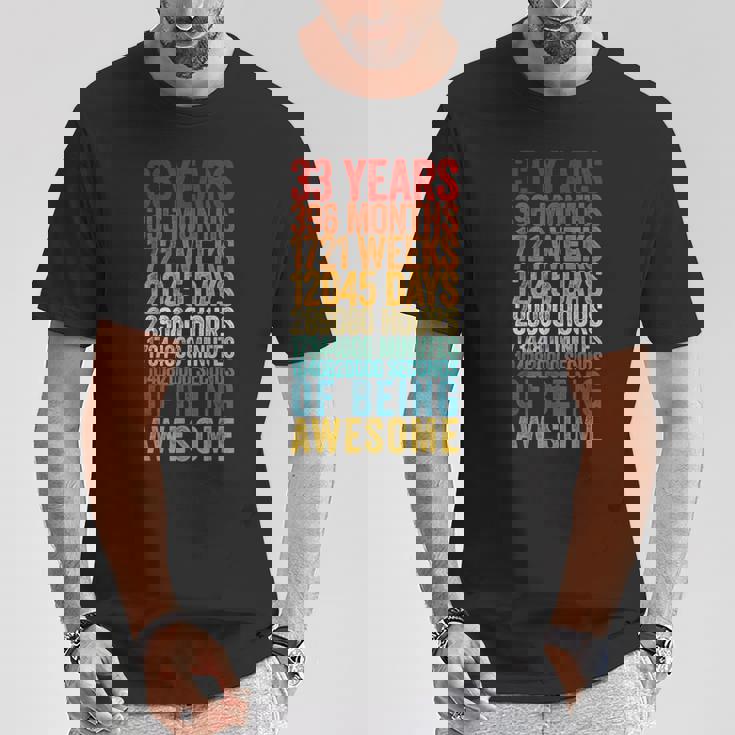 おもしろ 33歳の誕生日シャツ オールドメーター 面白い 33歳ギフト Tシャツ 面白い贈り物