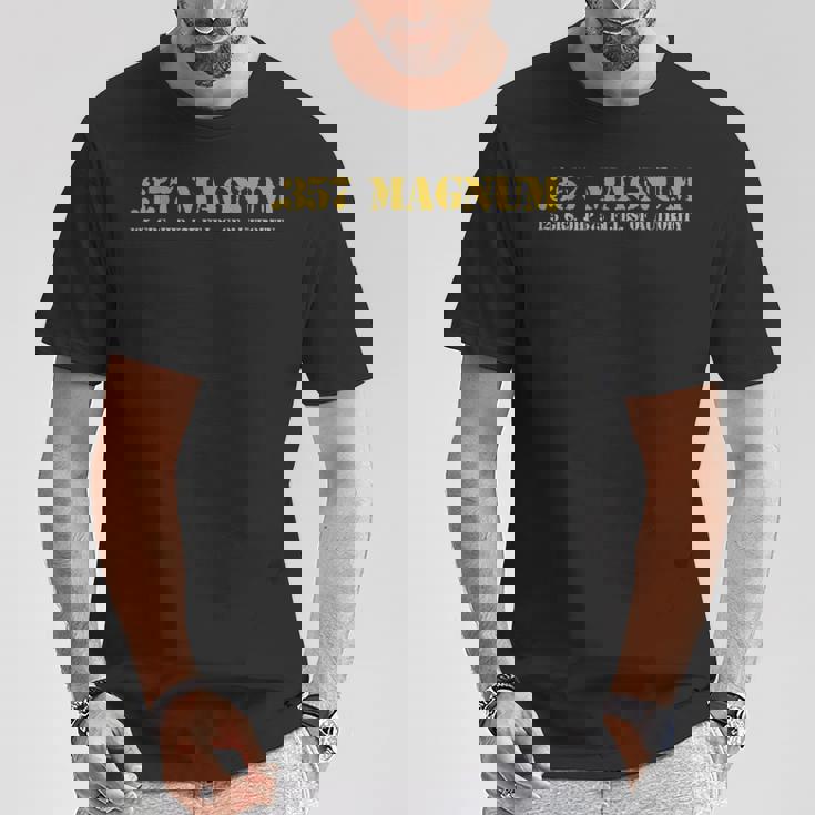 357マグナム弾薬レンジリボルバーtシャツ Tシャツ 面白い贈り物