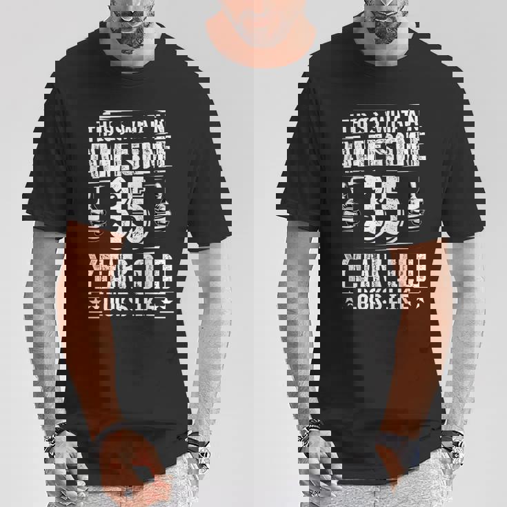 35歳の誕生日プレゼントは私に35年かかりました 良い 面白い 35歳 Tシャツ 面白い贈り物