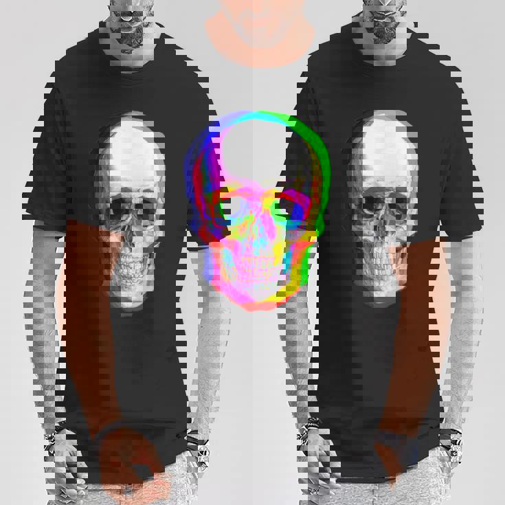 3Dスカル。 Tシャツ 面白い贈り物