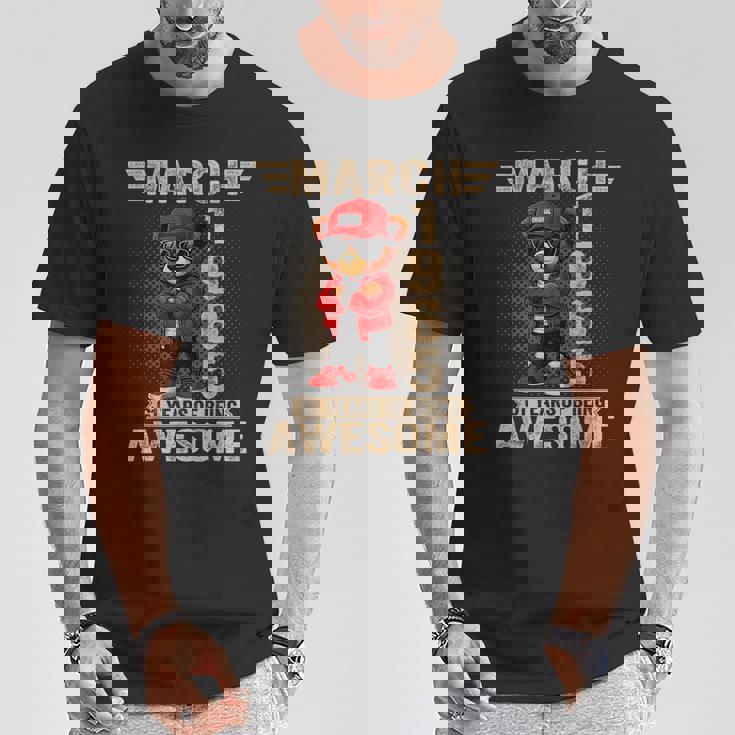 3月 61歳の誕生日 男性 女性 1965年 素晴らしいテディベア Tシャツ 面白い贈り物