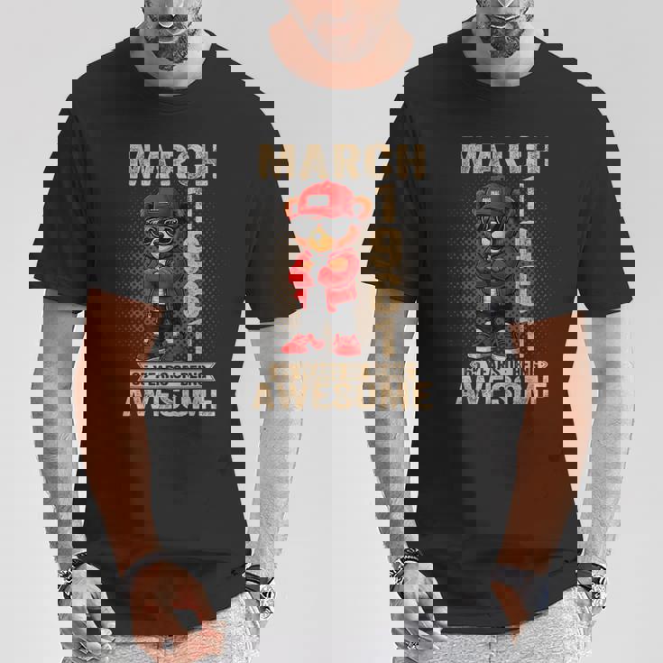 3月65日 誕生日 男性 女性 1961 素晴らしいテディベア Tシャツ 面白い贈り物