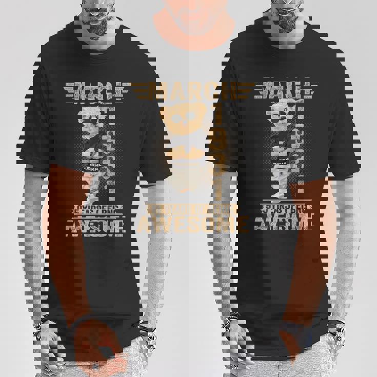 3月95歳の誕生日 男性 女性 1931年 素晴らしいテディベア Tシャツ 面白い贈り物