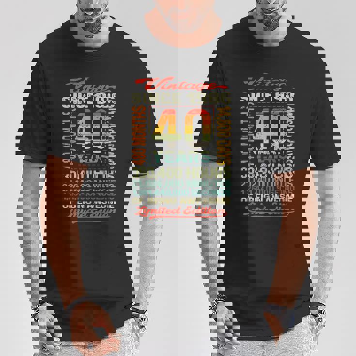 40歳 480ヶ月 すごい生まれ 1986年 40歳の誕生日 Tシャツ 面白い贈り物