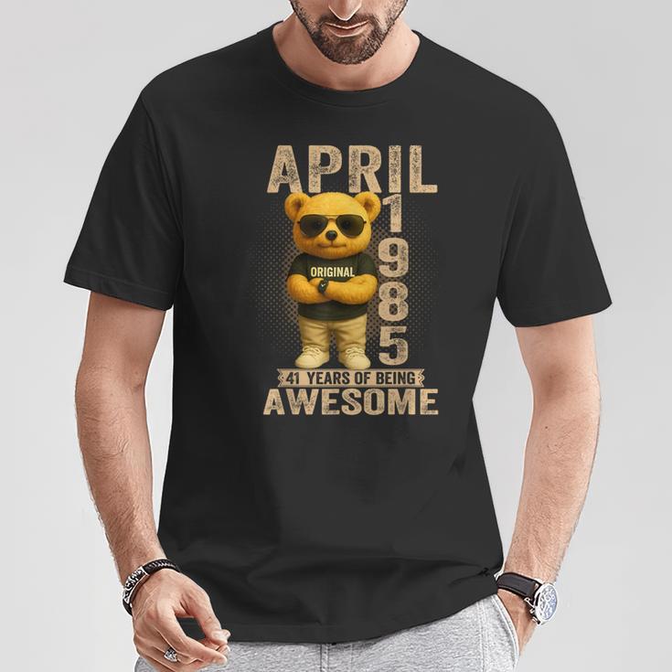 41歳 1985年4月 テディベア 41歳 誕生日 男性 女性 Tシャツ 面白い贈り物