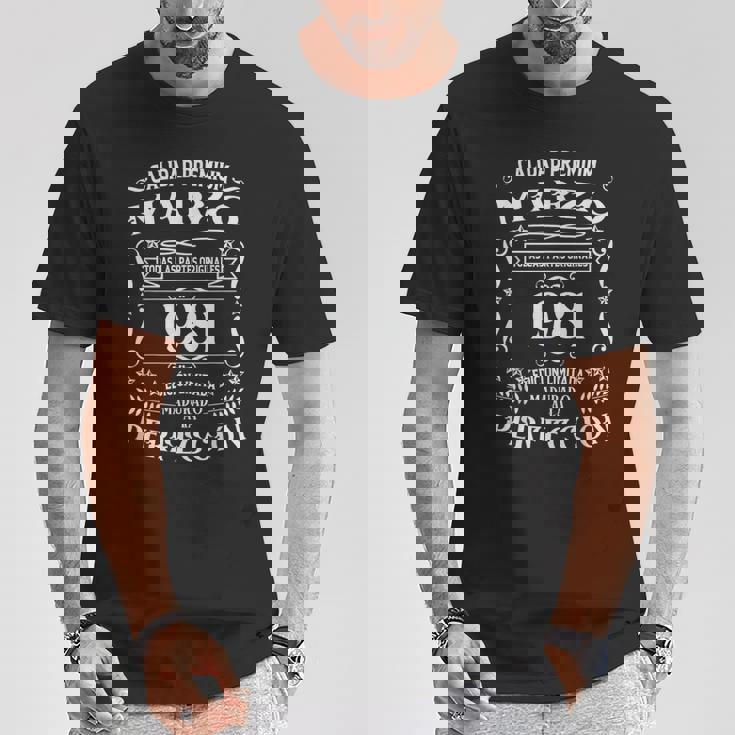 45 Cumpleaños Nacido En Marzo De 1981Intage 45 Años Camiseta unisex Regalos divertidos