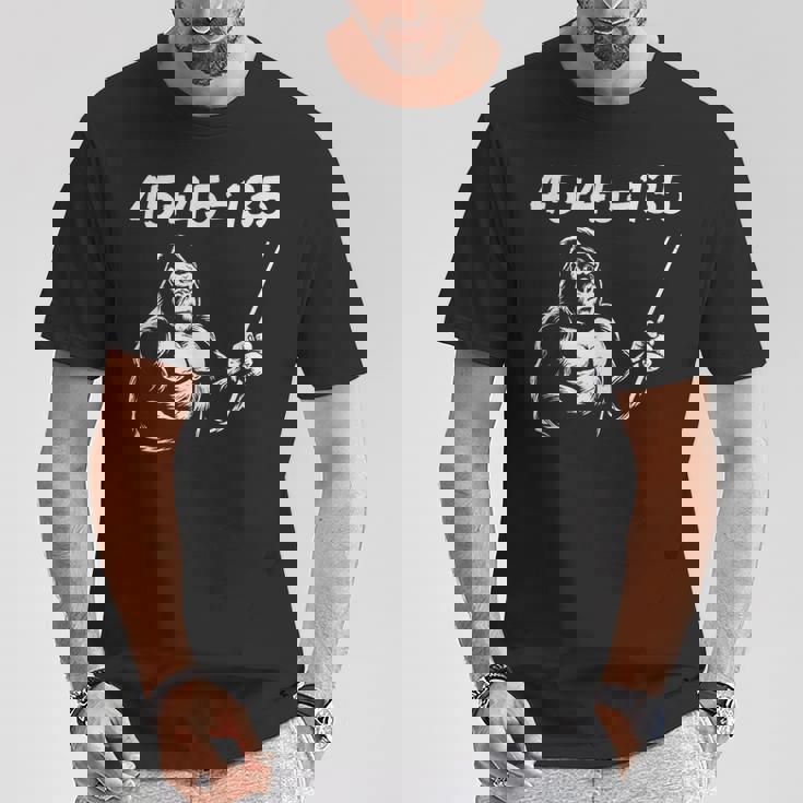 4545135、面白いゴリラリフティングスクワットベンチプレスジム数学 Tシャツ 面白い贈り物