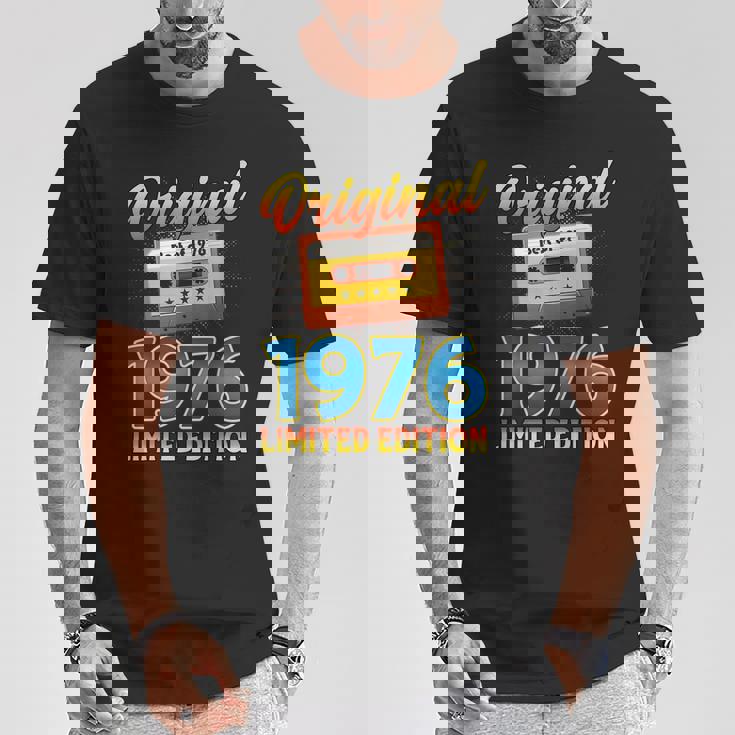 50 歳の誕生日プレゼント男性 1976 年 レトロ ビンテージ テープ Tシャツ 面白い贈り物