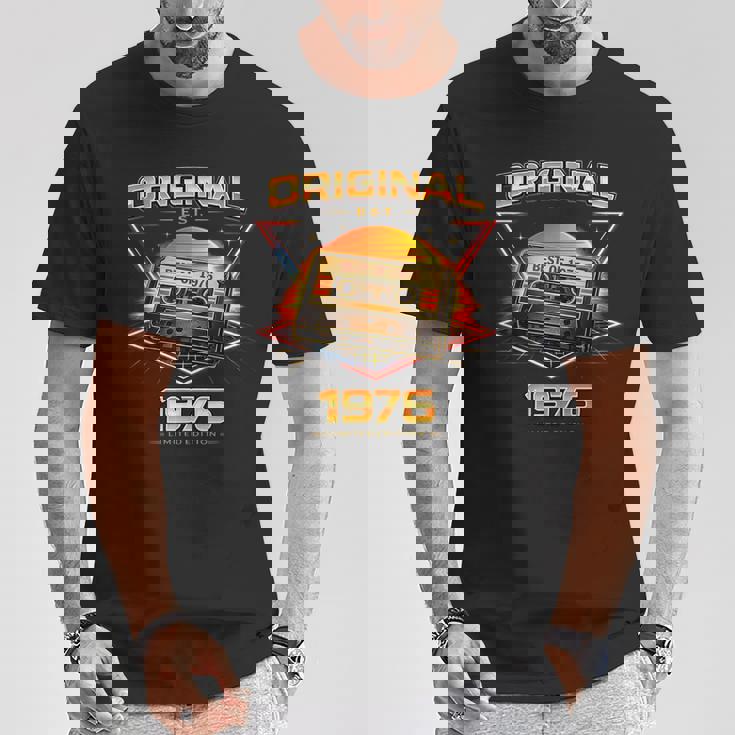 50歳 誕生日 男性女性intage 1976年1976年生まれ レトロデザインブランド Tシャツ 面白い贈り物