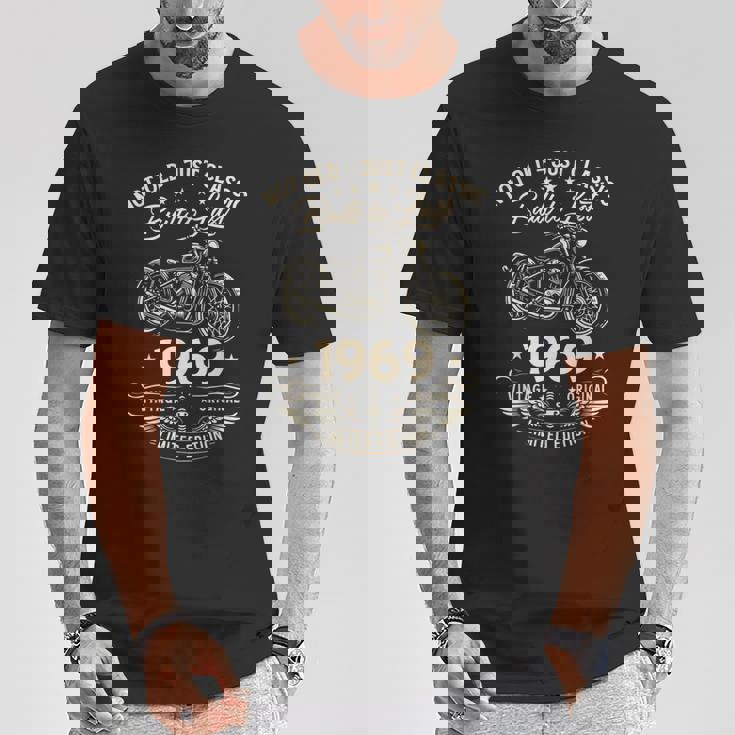 57 歳の誕生日男性オートバイ バイクに乗る人 1969 Tシャツ 面白い贈り物