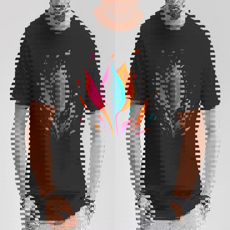 5月 誕生日 チューリップ 花 春 チューリップ 白 花 女の子 Tシャツ 面白い贈り物