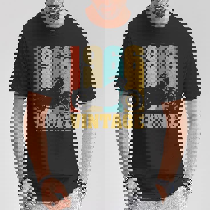 60 歳の誕生日バイカーギフトtシャツ-ヴィンテージ1966バイク Tシャツ 面白い贈り物
