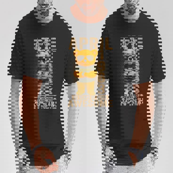 63歳 1963年4月 テディベア 63歳 誕生日 男性 女性 Tシャツ 面白い贈り物