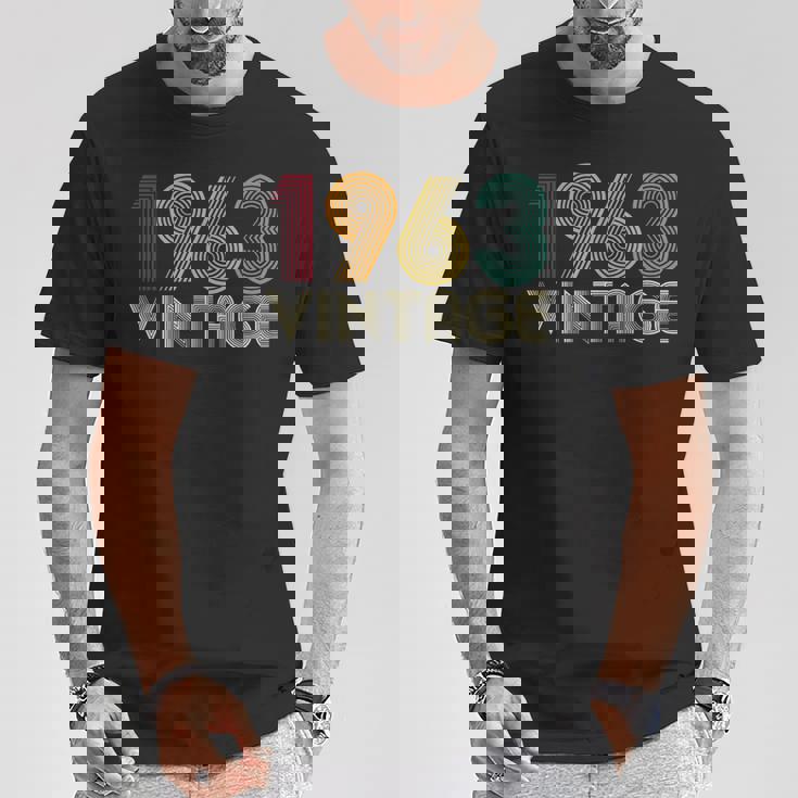 63歳の誕生日プレゼント 63歳 男性 女性 レトロ ヴィンテージ 1963 Tシャツ 面白い贈り物