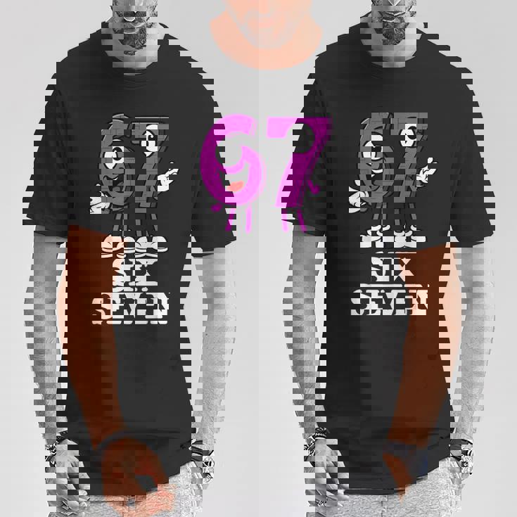 67 シックスセブン 6-7 面白いイタリアンブレインロットゲームスラングミーム Tシャツ 面白い贈り物