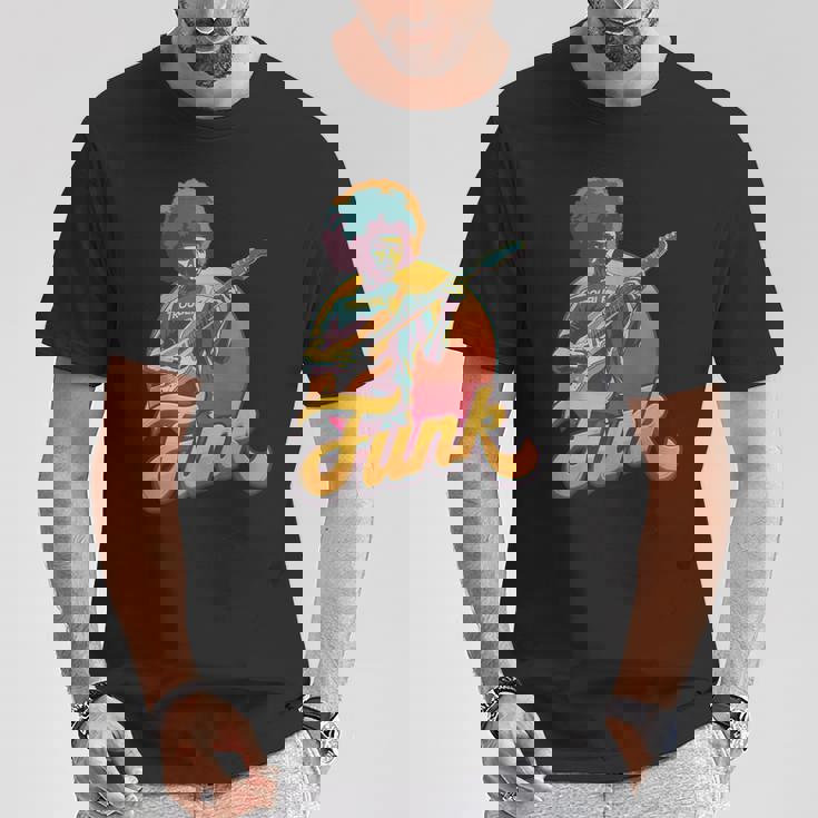 70年代レトロ・ファンク・アフロ・バンド・ギタリスト ジャズ・ファンク&ソウル Tシャツ 面白い贈り物