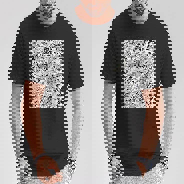 Ahegao オタクアニメ 垂れ下がるよだれアニメ Weeb Love Tシャツ 面白い贈り物