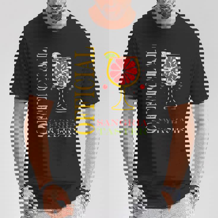 Alcohol Officialangria Taster Drinkangria Tシャツ 面白い贈り物