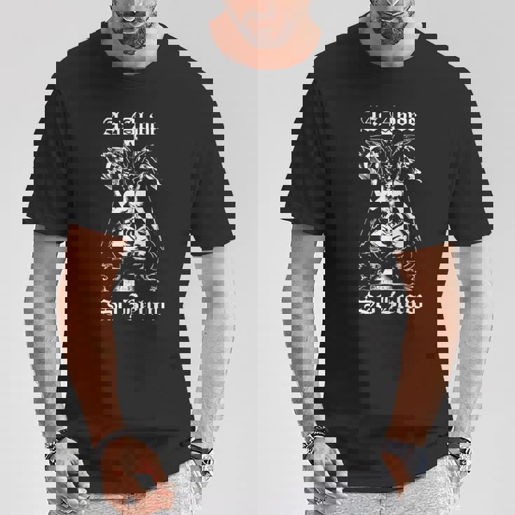 As Aboveo Below Baphomet ブラックマジックデビル 長袖tシャツ Tシャツ 面白い贈り物