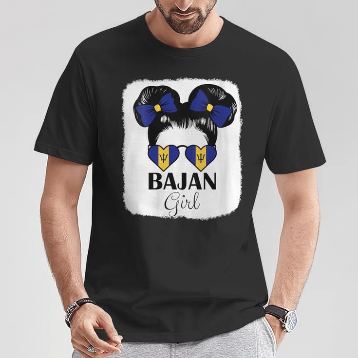 Bajan Girl Barbados Flag Roots Barbadian Pride Heritage T-Shirt | Mazezy