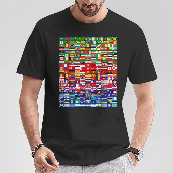 Banderas Del Mundo En Gradación De Color Banderas Nacionales Camiseta unisex Regalos divertidos