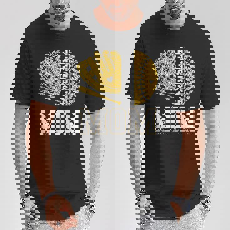 Baseball Mom Game Day Baseball Season Mama Girl Gold T-Shirt Unique Gifts