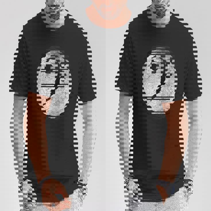 Bass Clef Classical Music Clave Clé De Fa ヘ音記号 Tシャツ 面白い贈り物