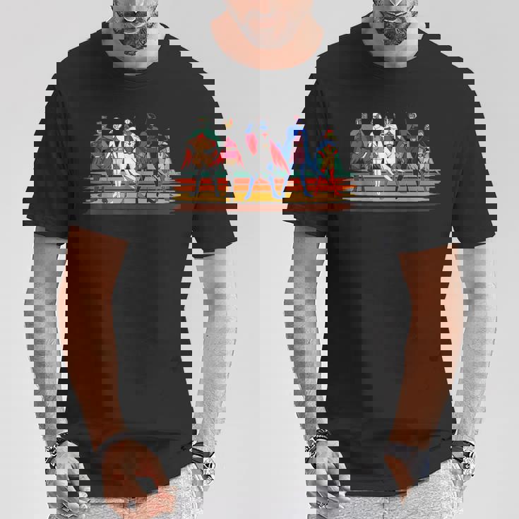 Battle Of The Planets ヴィンテージスタイルブラシストライプ Tシャツ 面白い贈り物