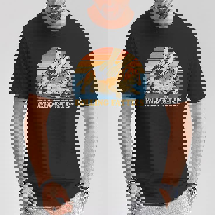 Beagle Rolling Fatties 駄洒落ジョーク 犬好き Tシャツ 面白い贈り物