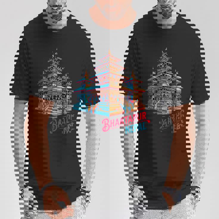 Bhaktapur Durbar スクエア 寺院 ネパール建築 Tシャツ 面白い贈り物