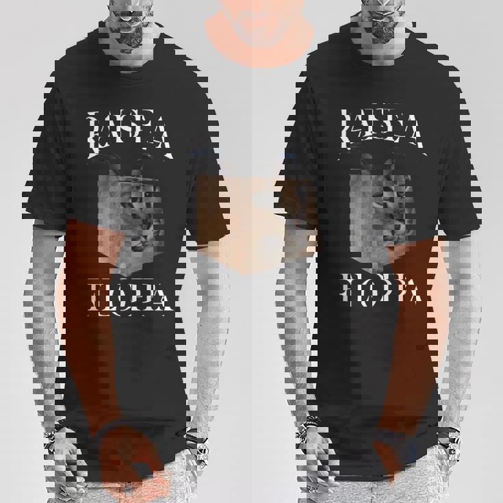 Big Floppa カラカルキャットミーム Raise A Floppa 長袖tシャツ Tシャツ 面白い贈り物