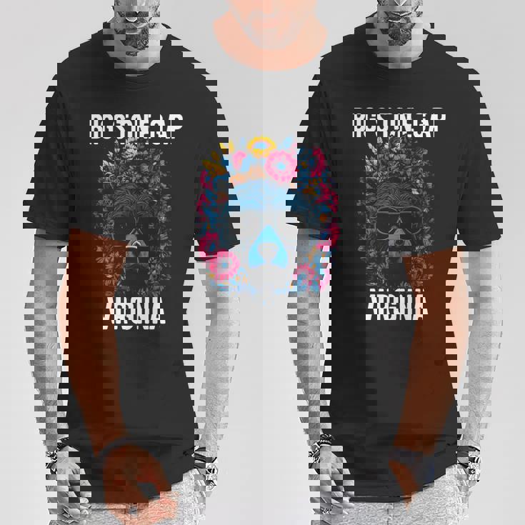 Bigtone Gap バージニア Usa クマと花のデザイン 長袖tシャツ Tシャツ 面白い贈り物