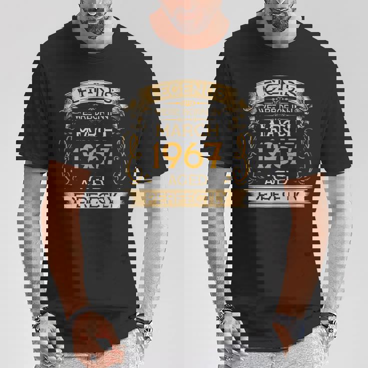 Birthday Legends Were Born Ins March 1967 Tシャツ 面白い贈り物