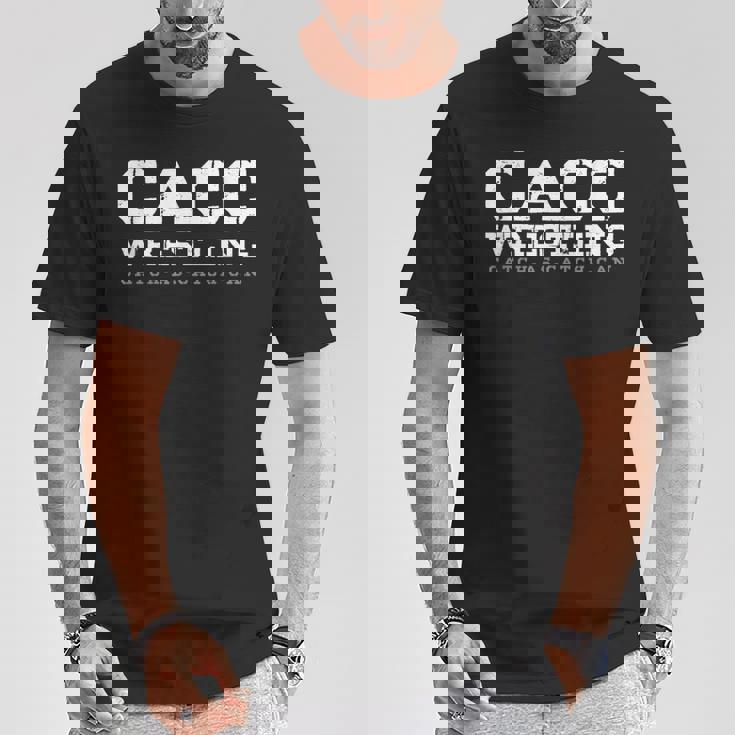 Cacc-キャッチ-レスリング Tシャツ 面白い贈り物