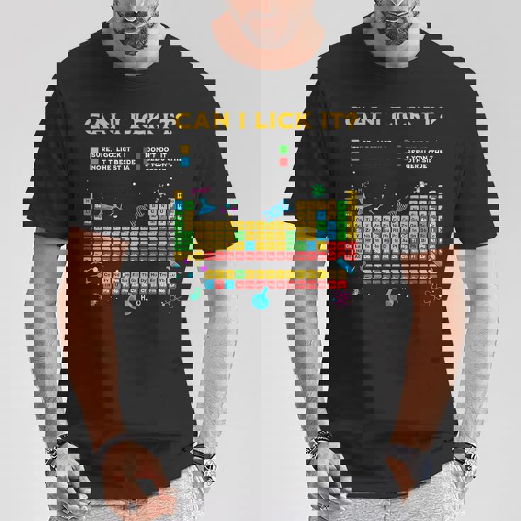 Can I Lick It 周期表 面白い 科学 先生 学生 Tシャツ 面白い贈り物