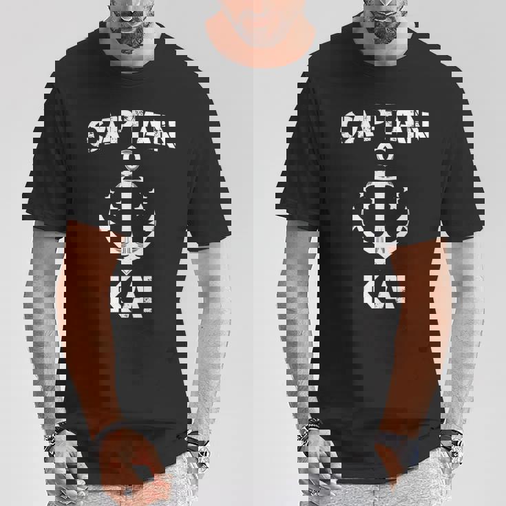 Captain Kai ファニーバースデー 名前入りボートギフト カスタマイズ可 Tシャツ 面白い贈り物