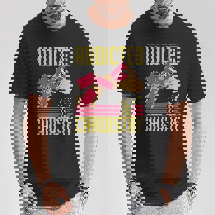 Cardistry マジック トランプ トレーニング トリック ストリートアーティスト 長袖tシャツ Tシャツ 面白い贈り物