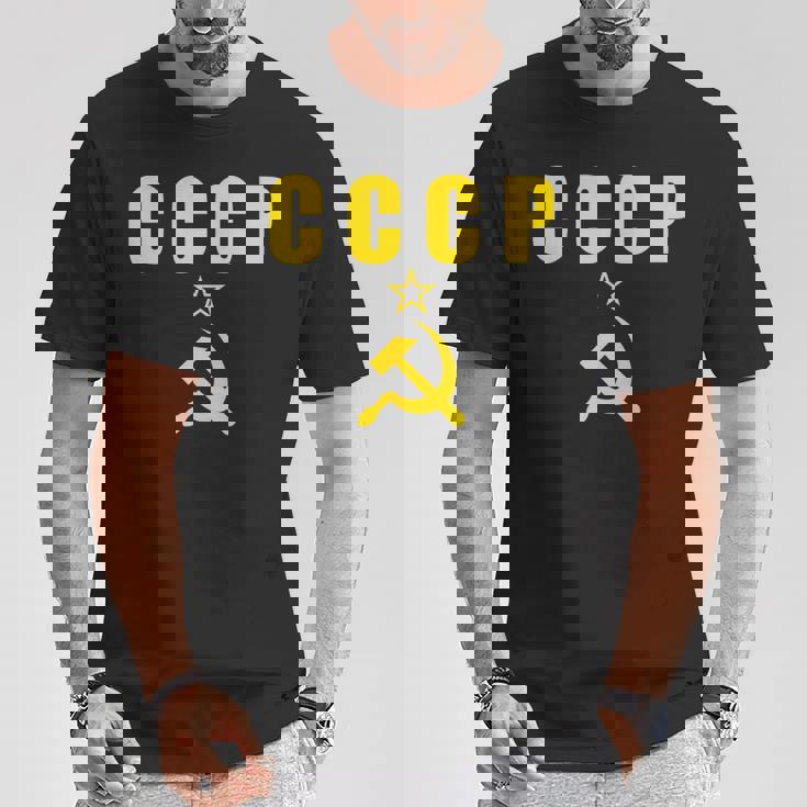 Cccp Urss Unionoviétiqueintagetyle Guerre Froide T-Shirt Cadeaux drôles