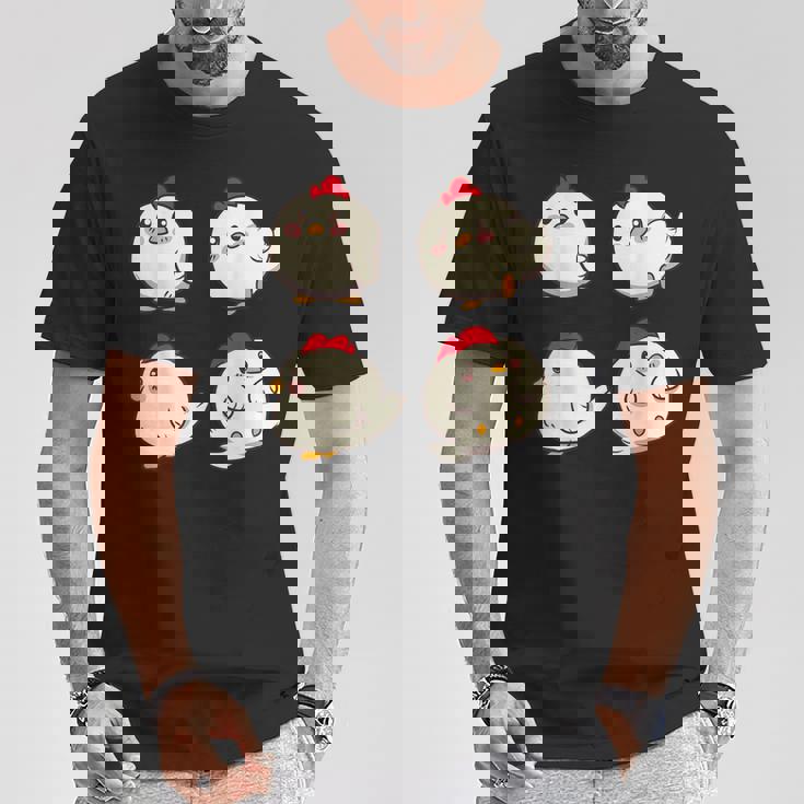 Chicken Chickens Cute Kawaii Anime Kawaii Japan Tシャツ 面白い贈り物