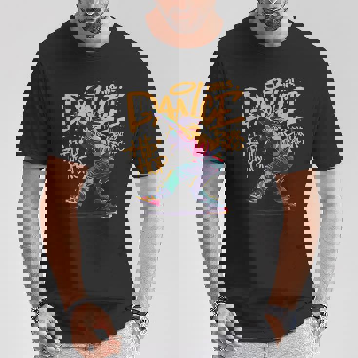 Cool Girls Breakdancing & Hip Hop Music Dancers Graffiti Tシャツ 面白い贈り物