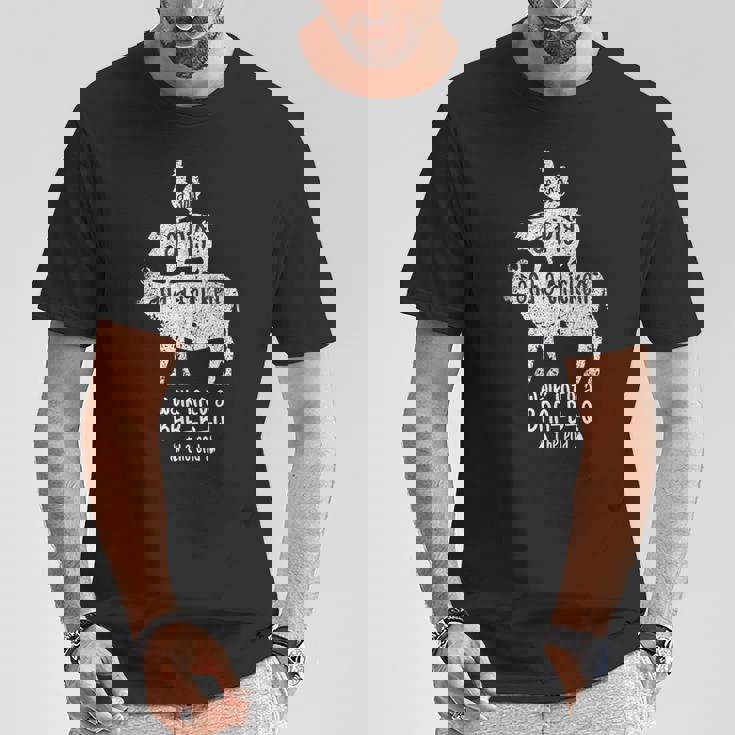 Cow Pig Chicken Bbq Joke 牛と豚と鶏 おかしいバーベキューミートイーター シェフギフト Tシャツ 面白い贈り物