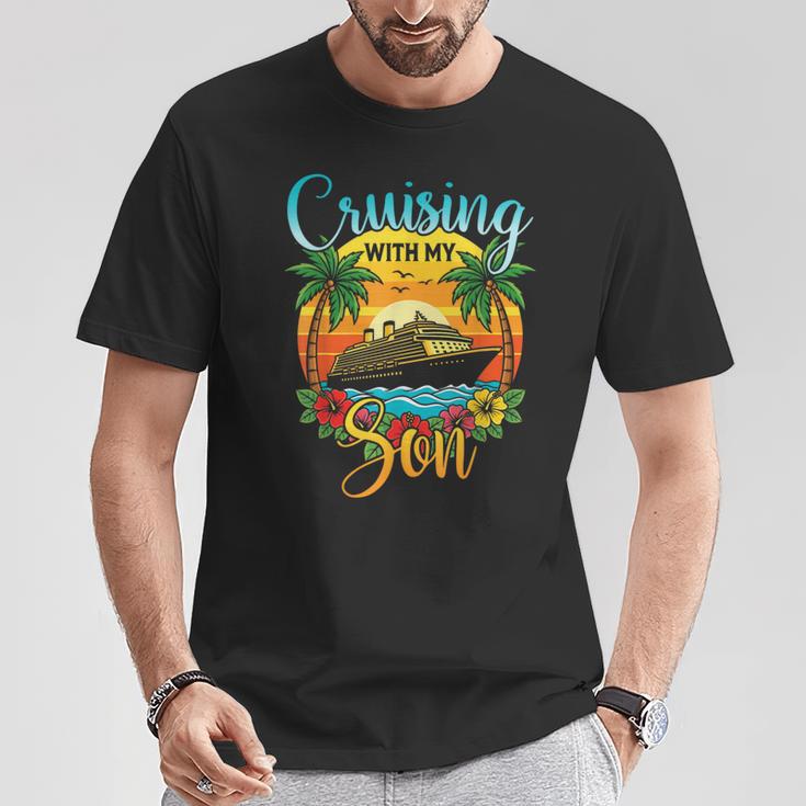 Cruising With My Son Mom Dad Cruise Vacation Matching T-Shirt Unique Gifts