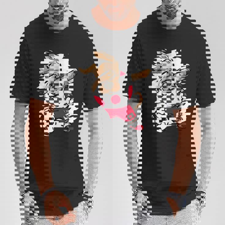 Dabbing Dog Japan サッカーファン ジャージ 日本国旗 フットボール Tシャツ 面白い贈り物