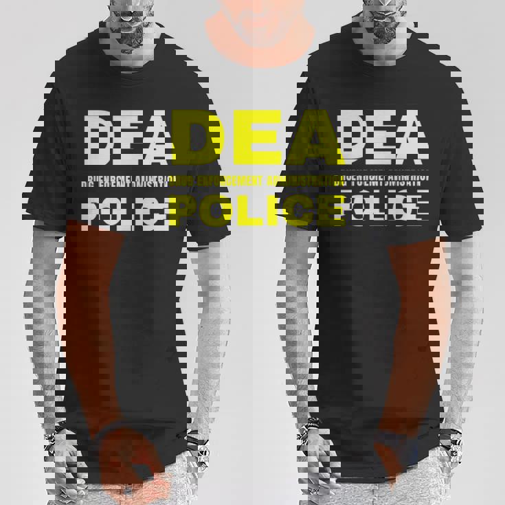 Dea 警察官 麻薬取締局 フロントプリント 長袖tシャツ Tシャツ 面白い贈り物