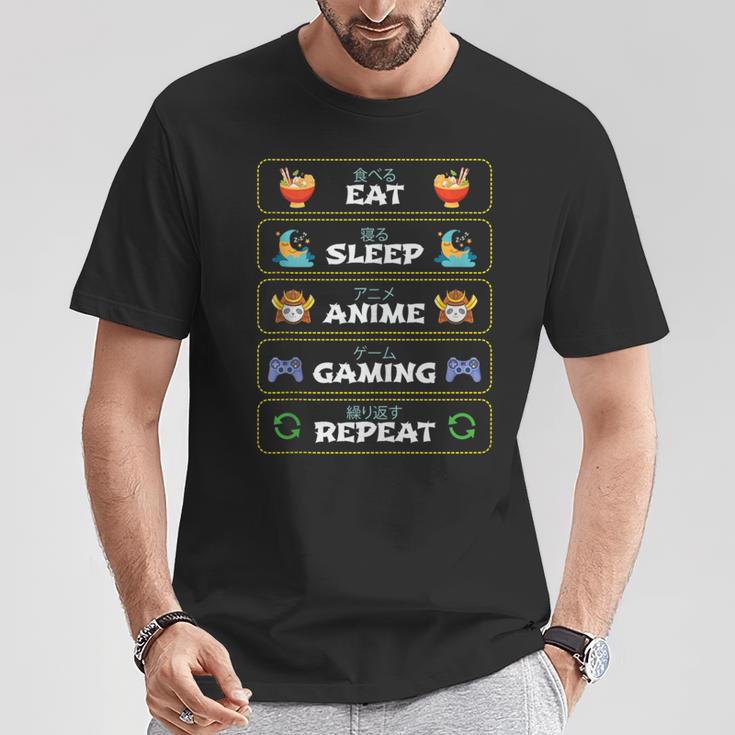Disfraz De Regalo Eatleep Anime Gaming Repeat Paraideojuegos In Mangas Camiseta unisex Regalos divertidos
